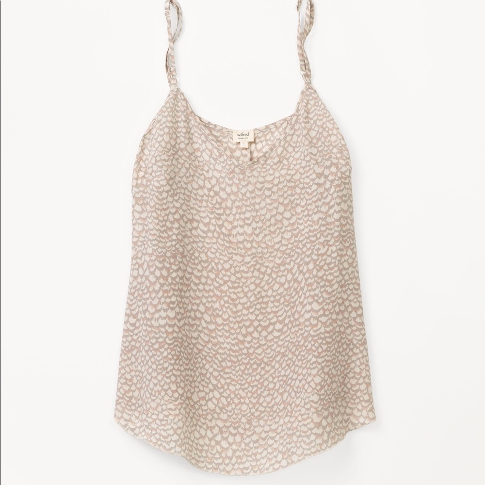 Wilfred Minou silk camisole in Feather print
